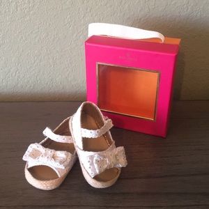 Kate Spade white eyelet Baby espadrille Shoes